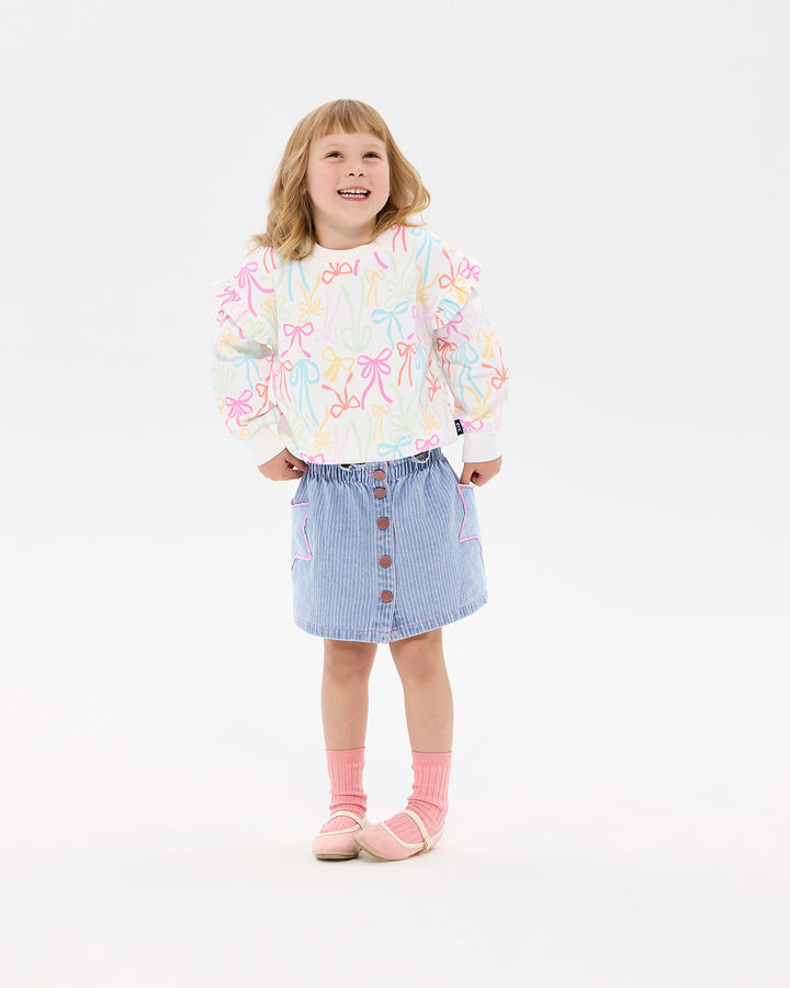 GIDDY UP STARS DENIM MAE SKIRT