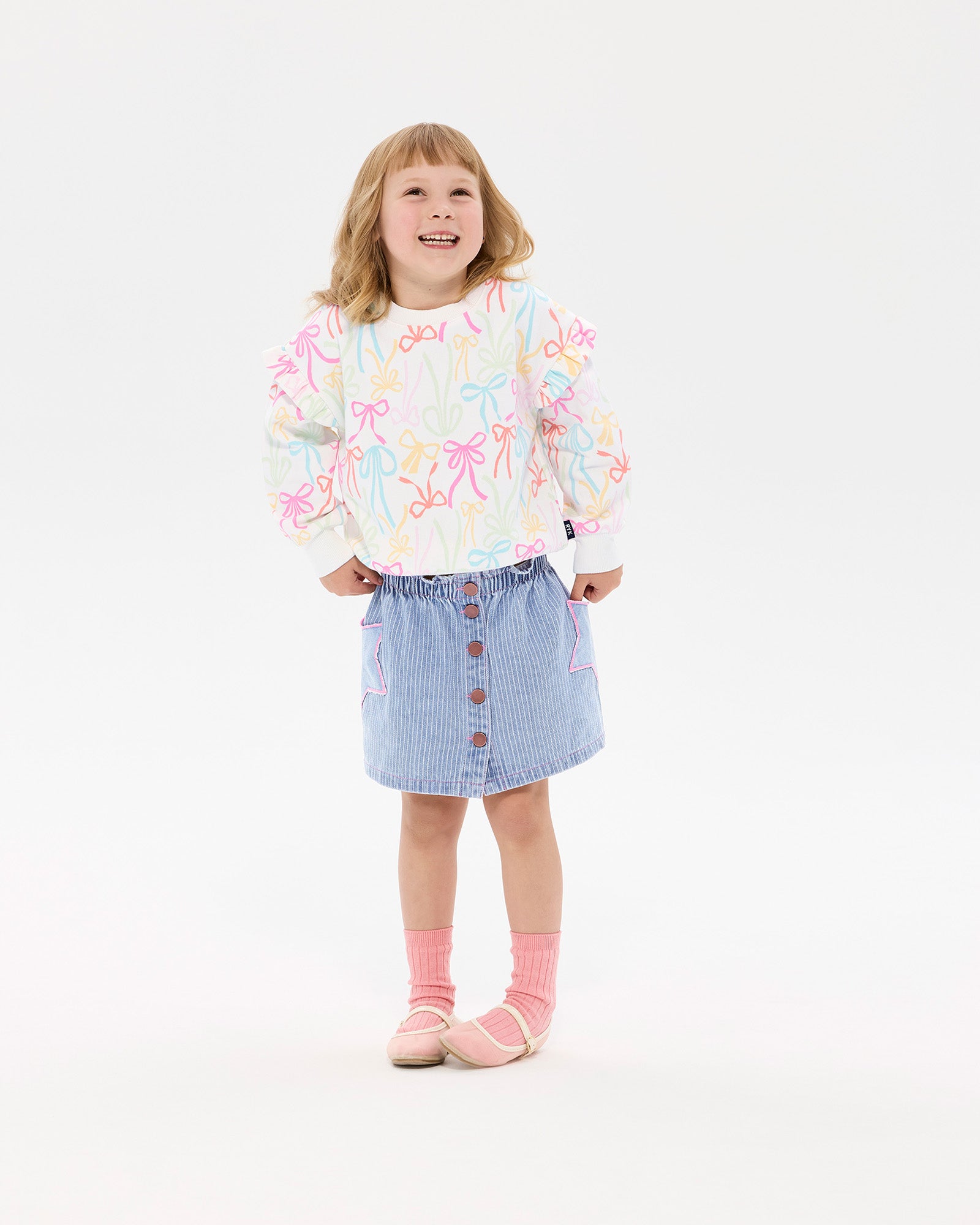 GIDDY UP STARS DENIM MAE SKIRT