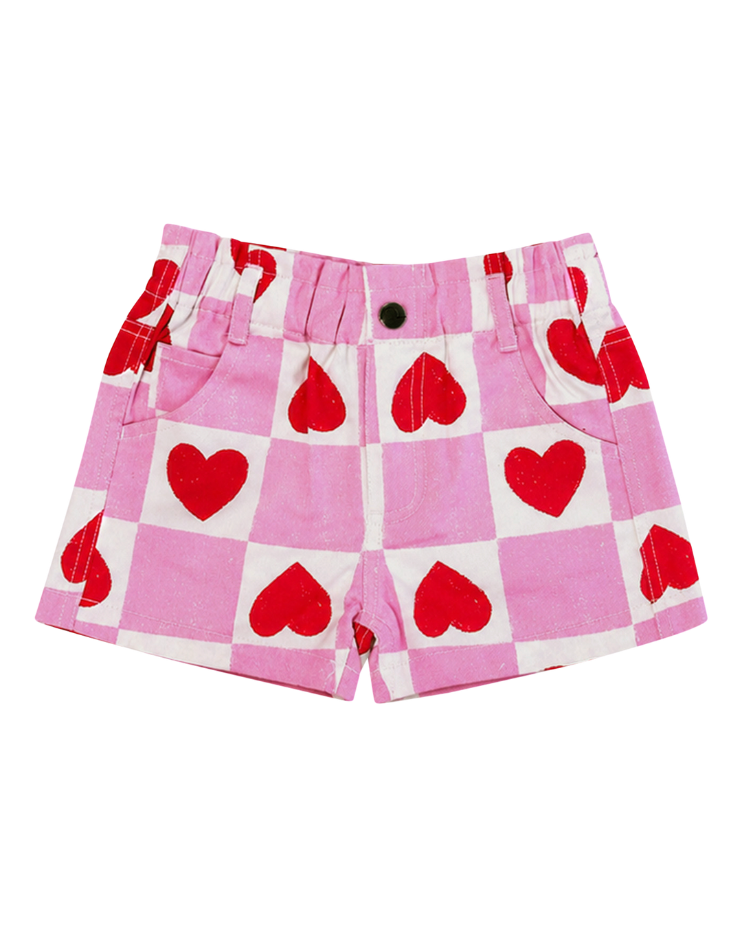 LUCY SHORT IN HEART GINGHAM