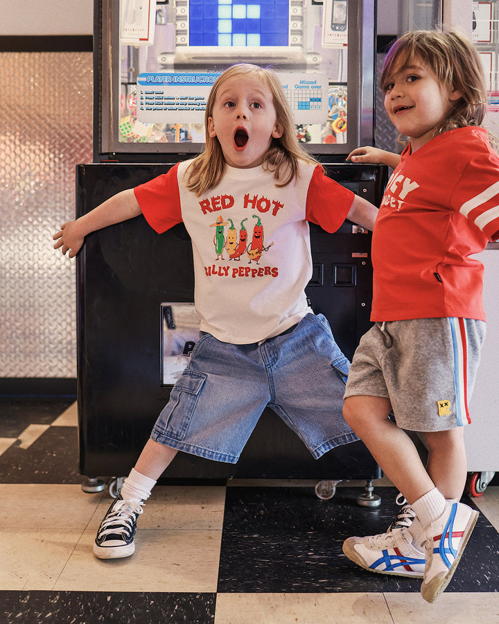 Devo Denim Cargo in Denim - Rock Your Kid boys shorts, view 6