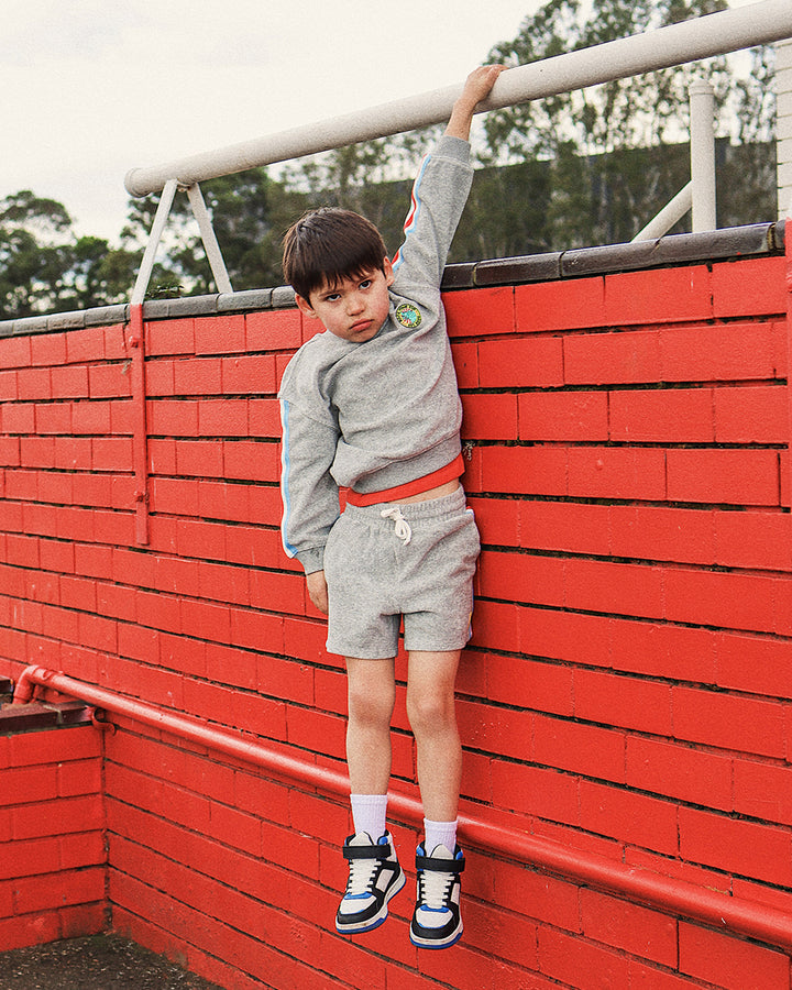 JOHNNY SHORT IN GREY MARLE