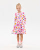 RAINBOW LEOPARD LONG SLEEVE POLLY DRESS