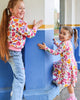 RAINBOW LEOPARD LONG SLEEVE POLLY DRESS