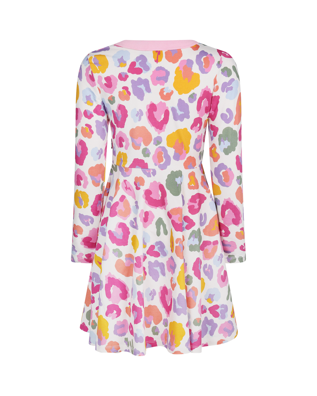 RAINBOW LEOPARD LONG SLEEVE POLLY DRESS