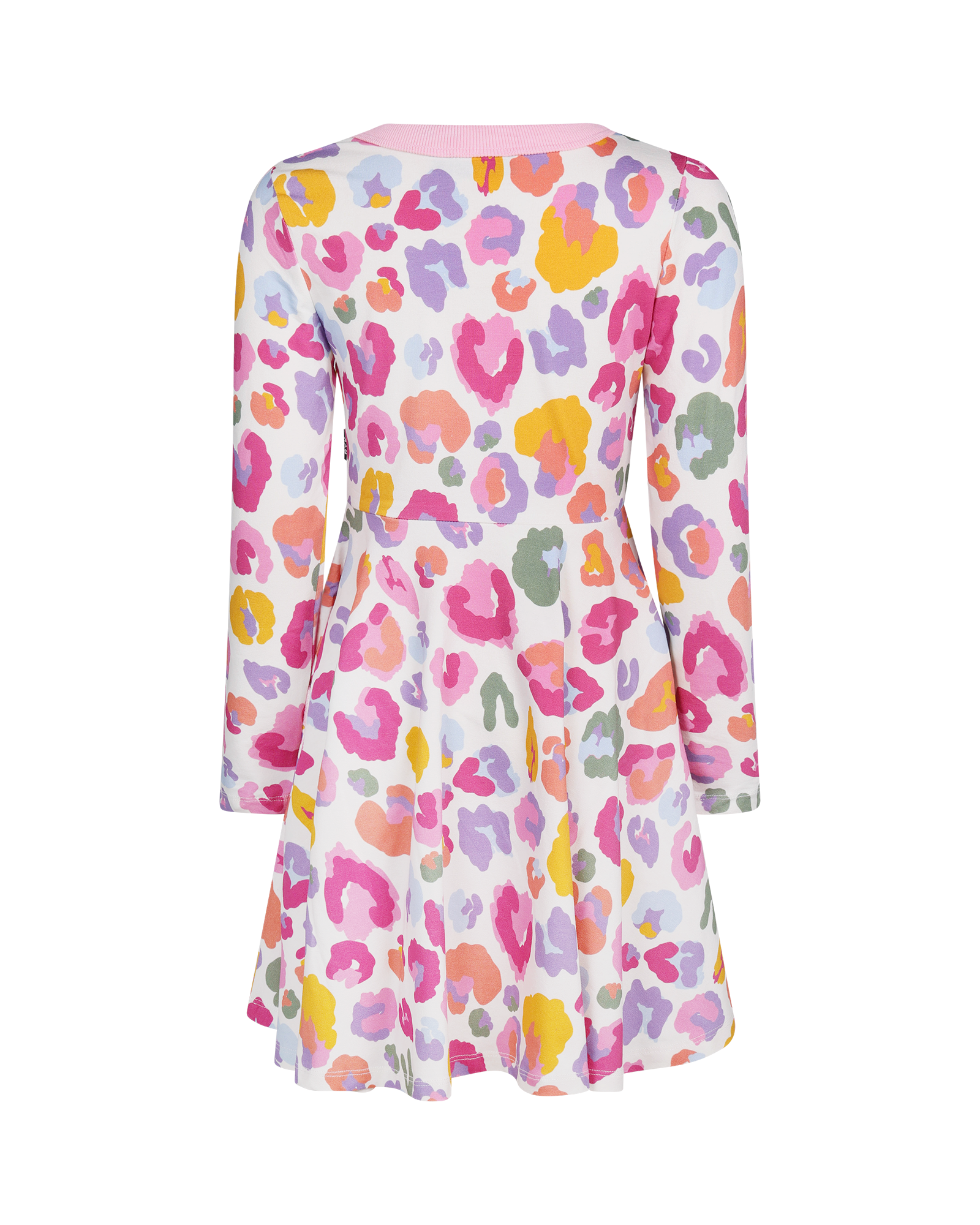RAINBOW LEOPARD LONG SLEEVE POLLY DRESS