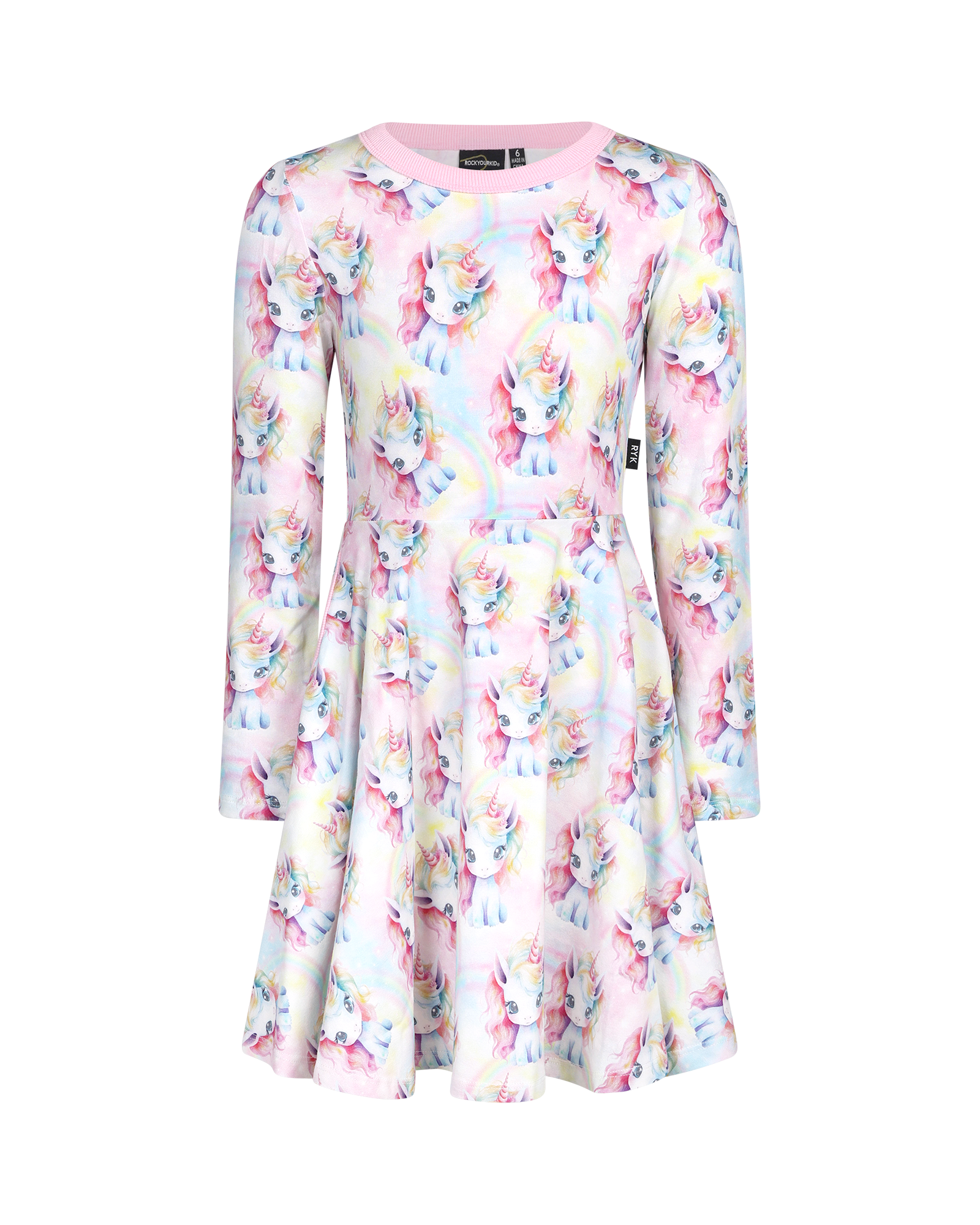 UNICORN PONY LONG SLEEVE POLLY DRESS | Rock Your Baby