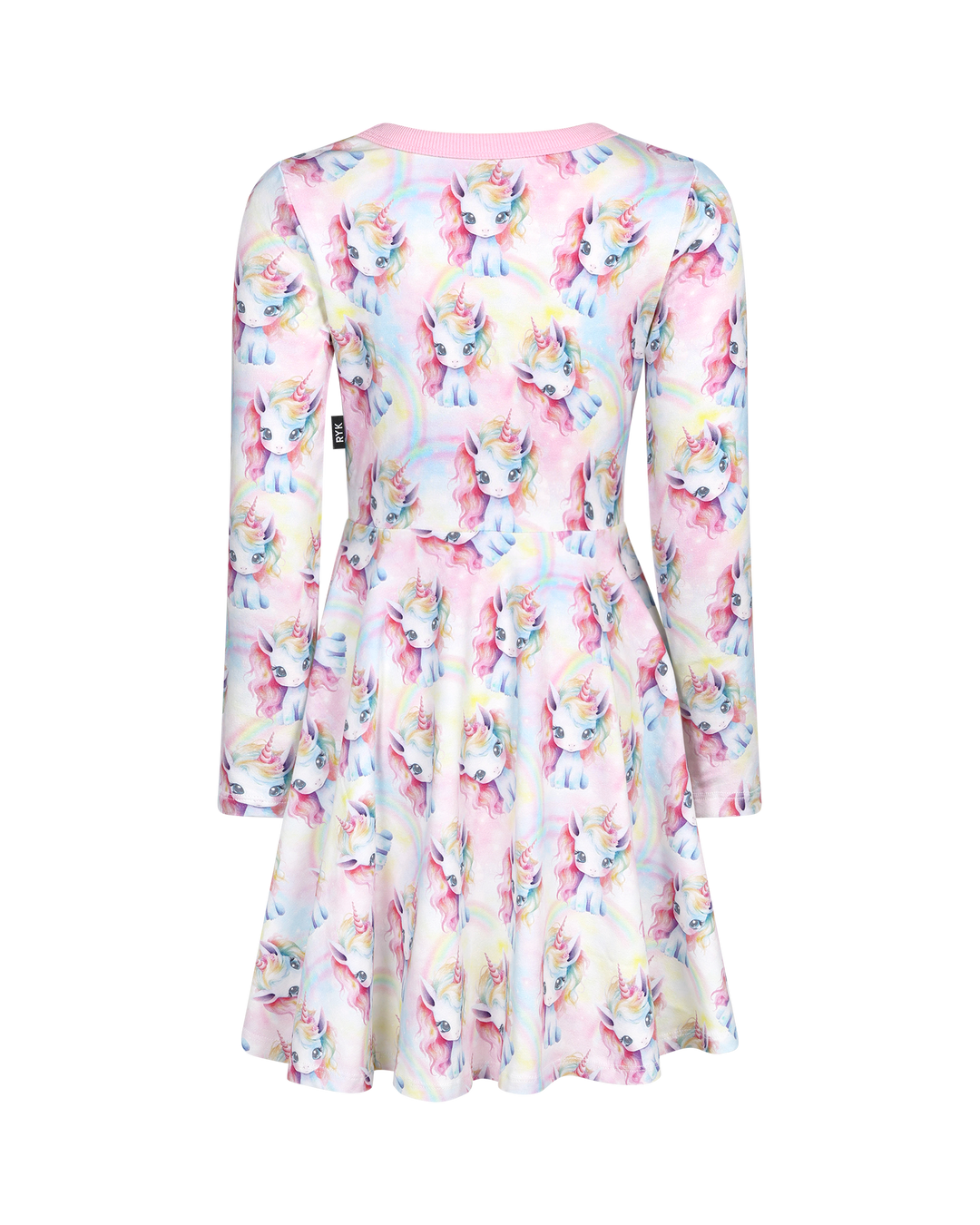 UNICORN PONY LONG SLEEVE POLLY DRESS