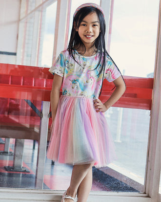 CIRCUS DRESS IN RAINBOW