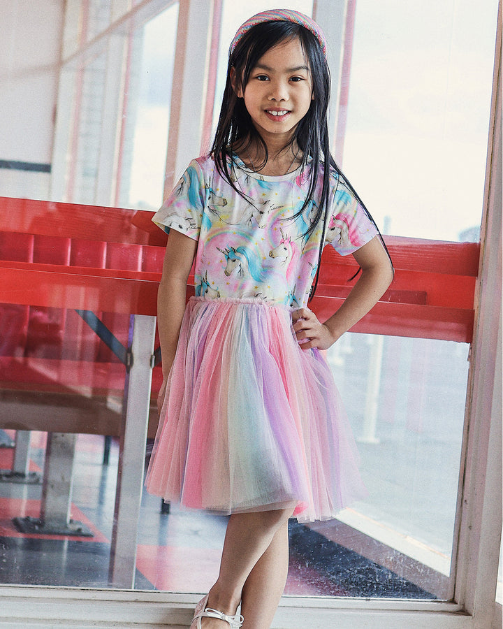 CIRCUS DRESS IN RAINBOW