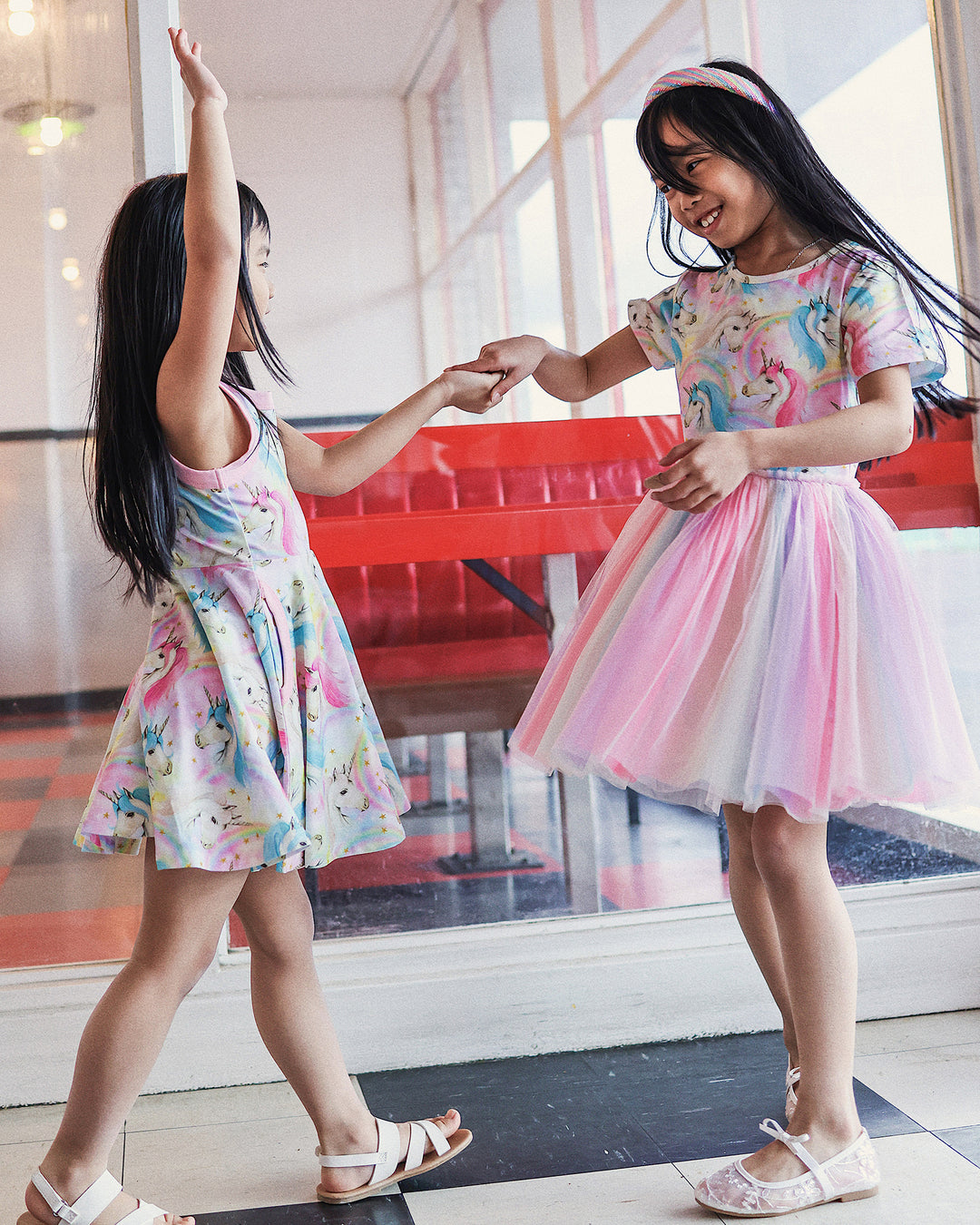 CIRCUS DRESS IN RAINBOW