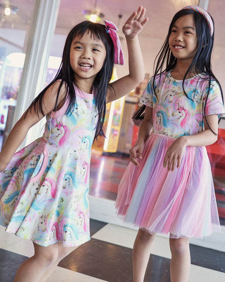 CIRCUS DRESS IN RAINBOW