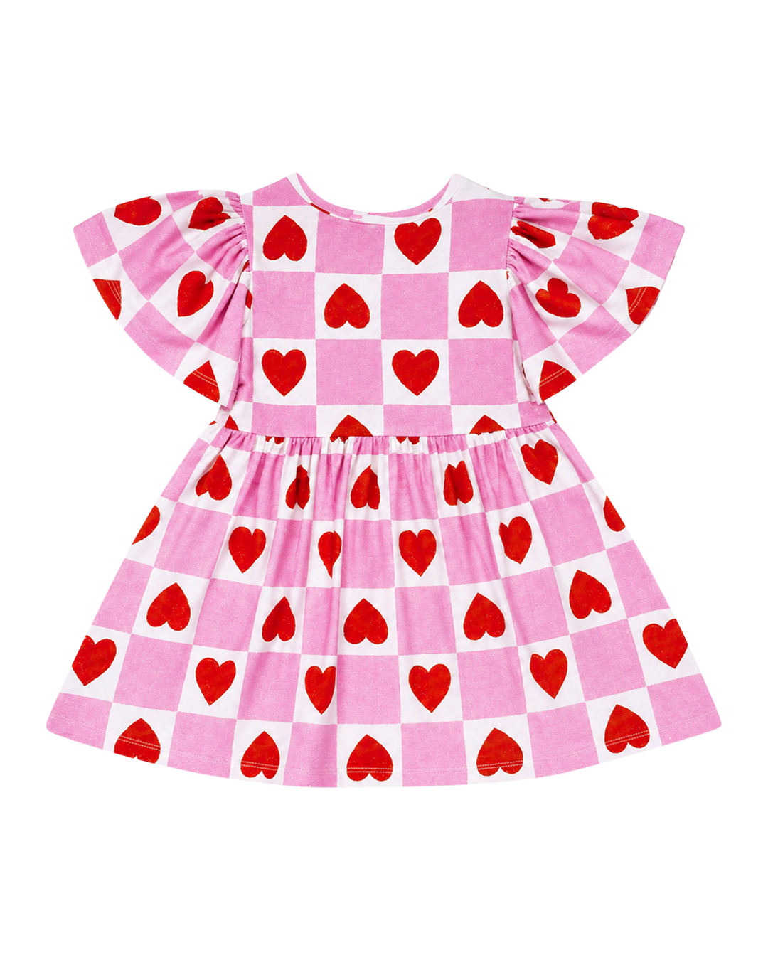 HOLIDAY DRESS IN HEART GINGHAM