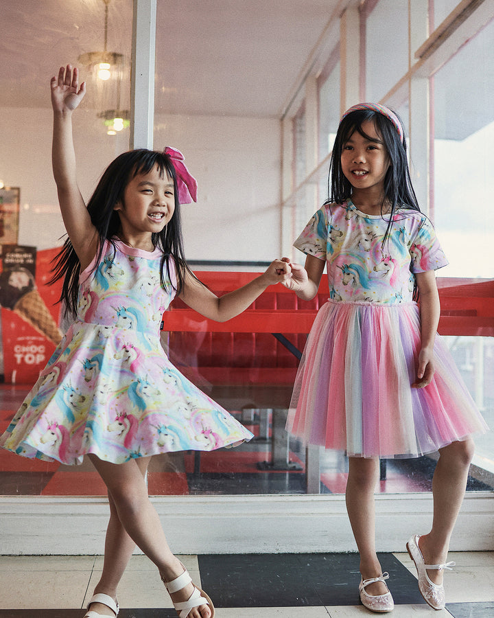 TENNIS DRESS IN RAINBOW