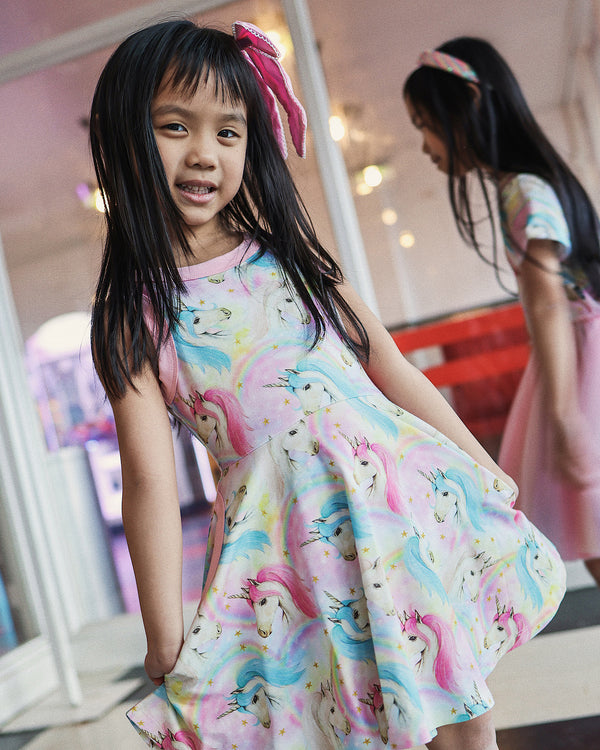 TENNIS DRESS IN RAINBOW