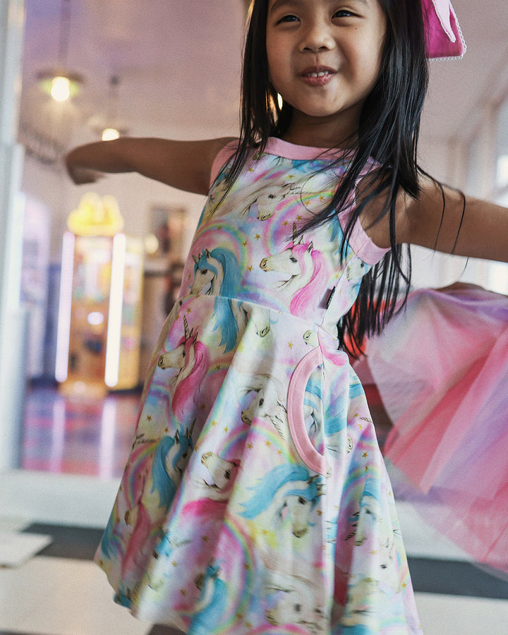 TENNIS DRESS IN RAINBOW