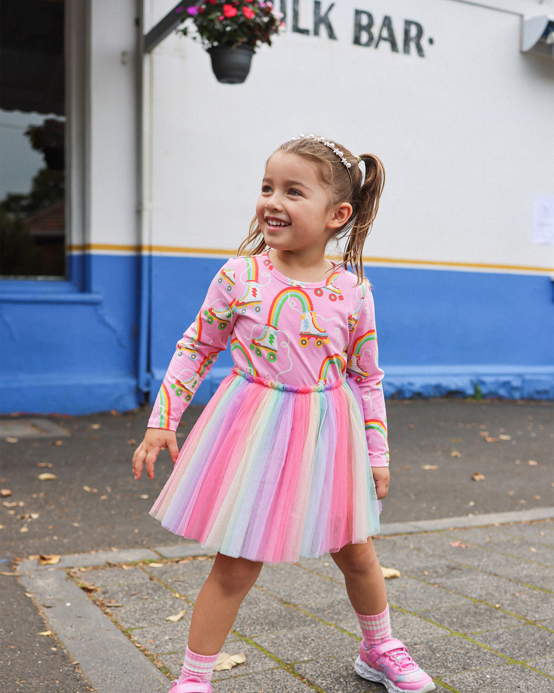 LET THE GOOD TIMES ROLL LONG SLEEVE CIRCUS DRESS