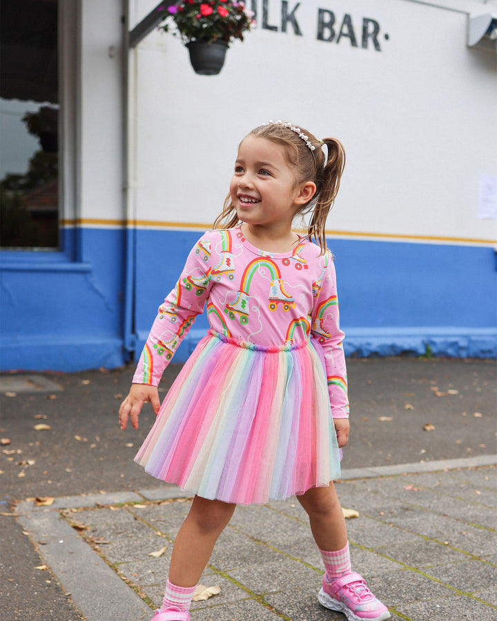 LET THE GOOD TIMES ROLL LONG SLEEVE CIRCUS DRESS