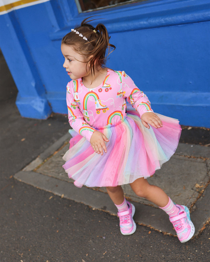 LET THE GOOD TIMES ROLL LONG SLEEVE CIRCUS DRESS | Rock Your Baby