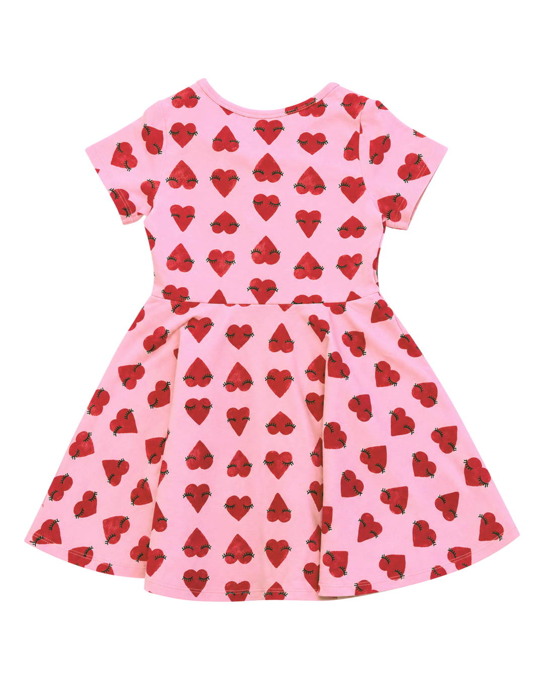WAISTED DRESS IN HEARTS