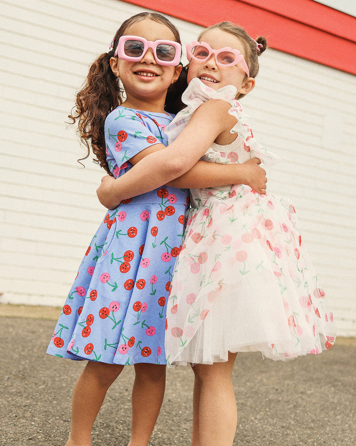 WAISTED DRESS IN HUCKLEBERRY