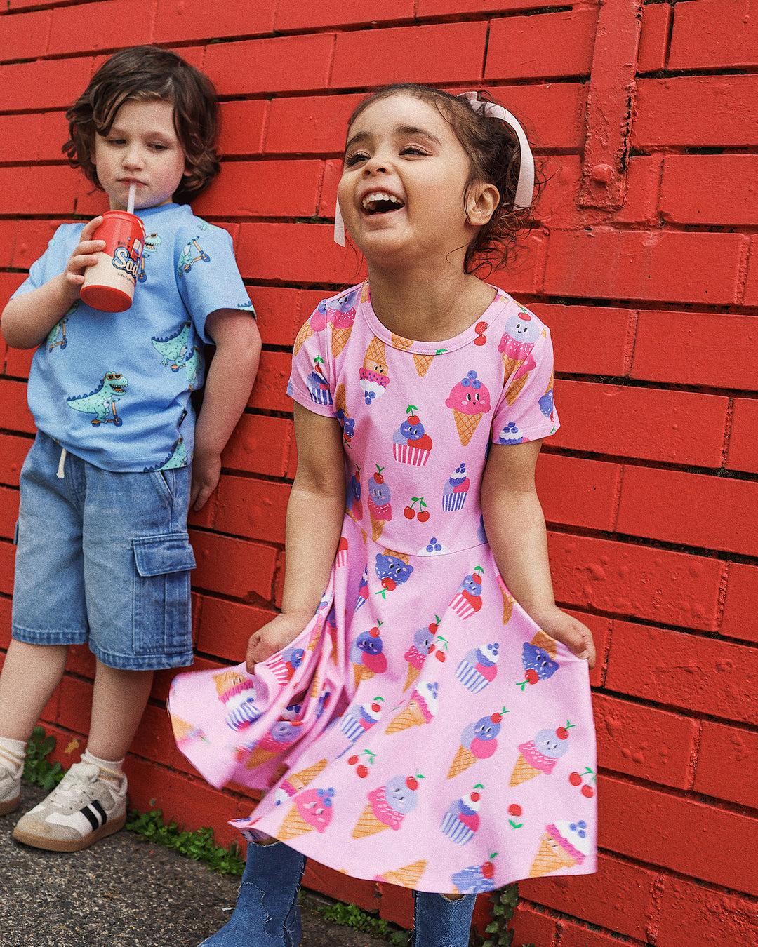 WAISTED DRESS IN PINK LAVENDER