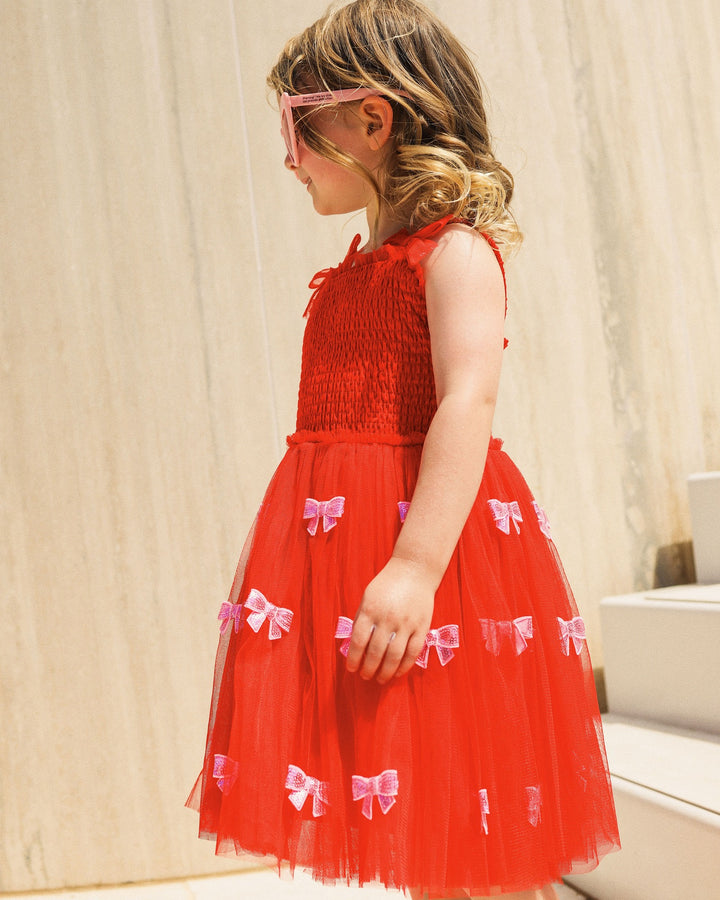 WISHES DRESS IN HOLIDAY RED