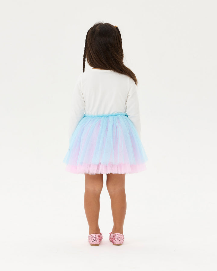 UNICORN RAINBOW LONG SLEEVE PIXIE DRESS