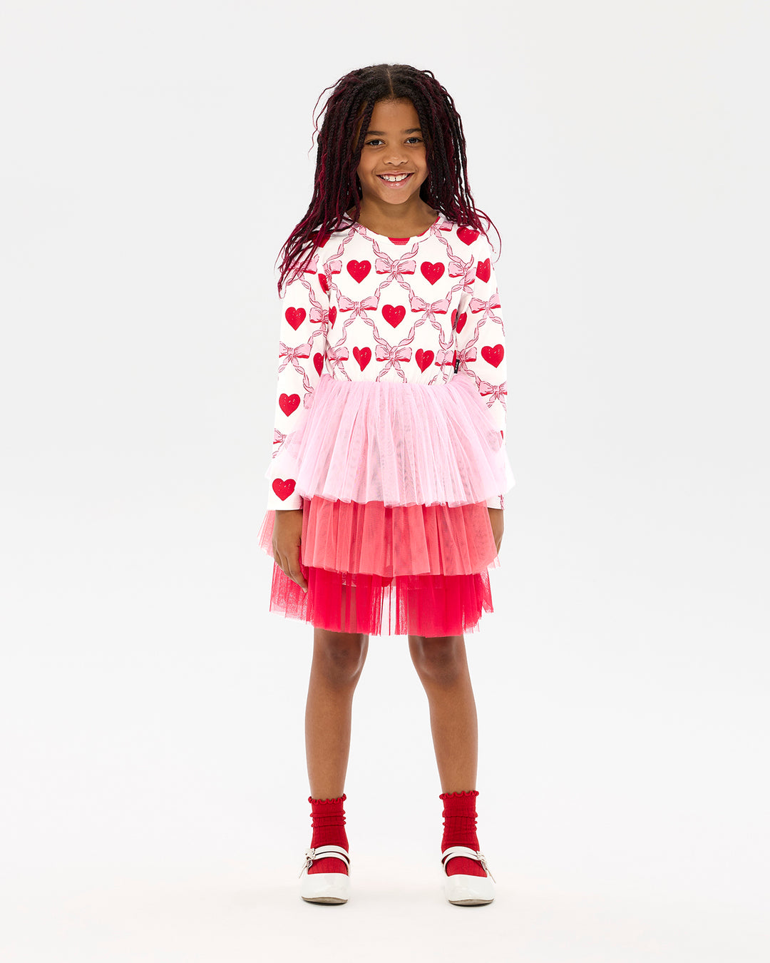 WILD AT HEART LONG SLEEVE CIRCUS TIERED DRESS