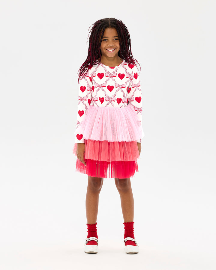 WILD AT HEART LONG SLEEVE CIRCUS TIERED DRESS