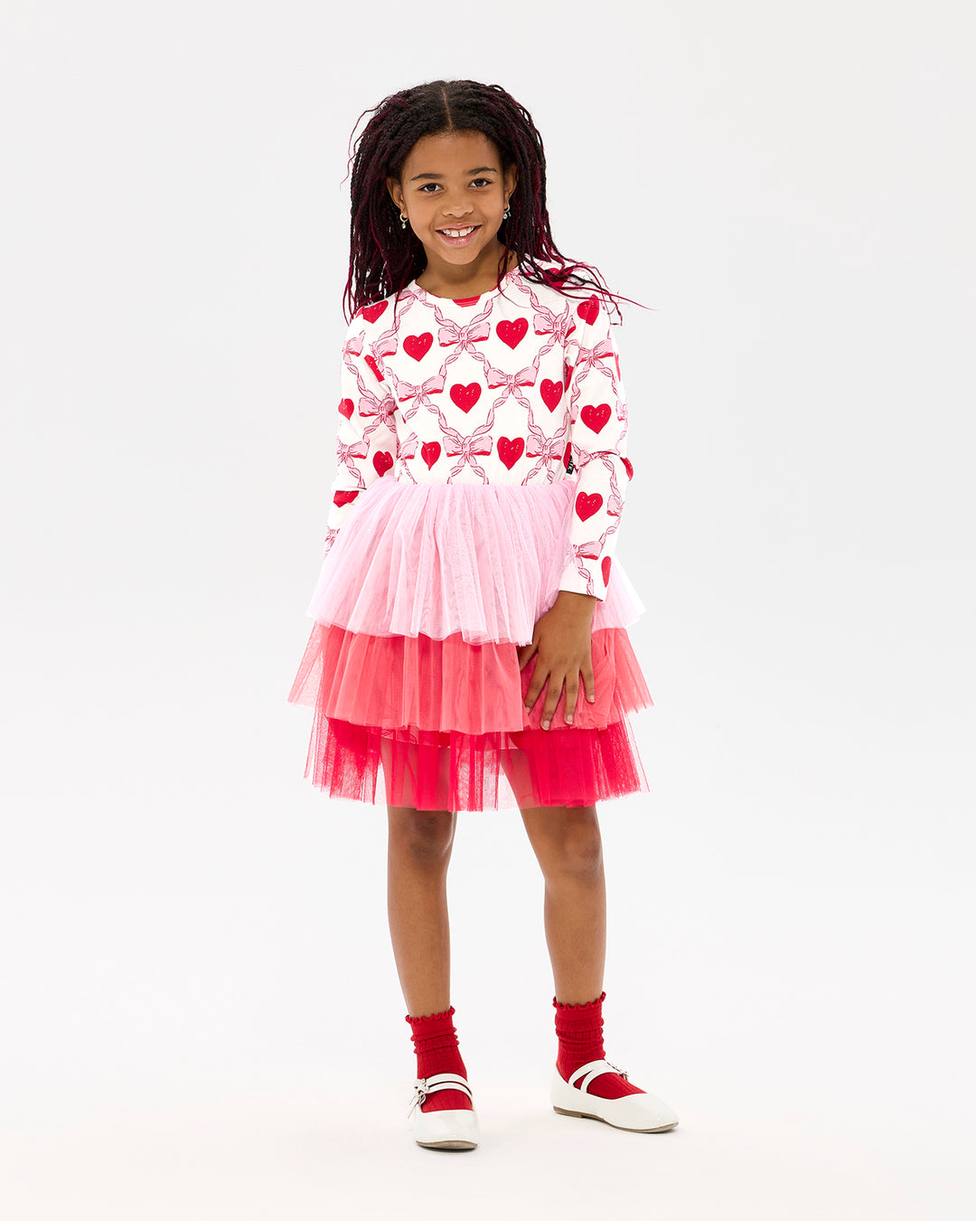 WILD AT HEART LONG SLEEVE CIRCUS TIERED DRESS