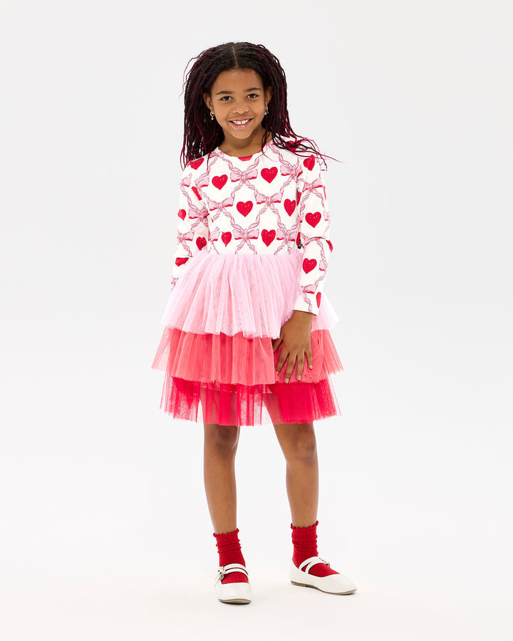 WILD AT HEART LONG SLEEVE CIRCUS TIERED DRESS