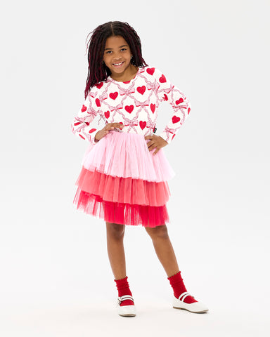 WILD AT HEART LONG SLEEVE CIRCUS TIERED DRESS