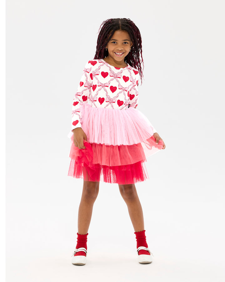 WILD AT HEART LONG SLEEVE CIRCUS TIERED DRESS