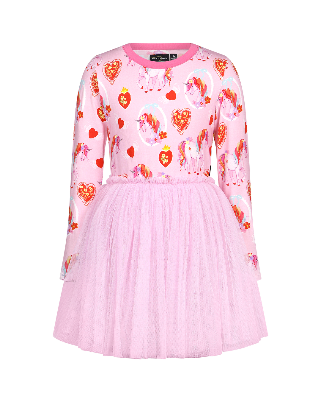 UNICORN HEARTS LONG SLEEVE DANCE DRESS | Rock Your Baby
