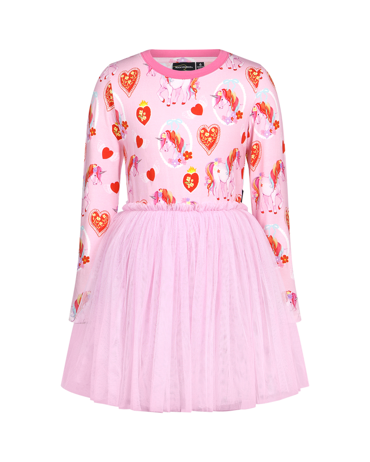 UNICORN HEARTS LONG SLEEVE DANCE DRESS | Rock Your Baby