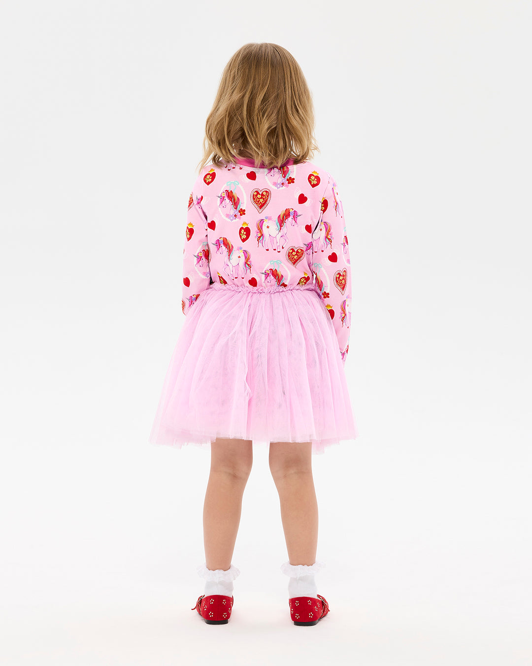 UNICORN HEARTS LONG SLEEVE DANCE DRESS