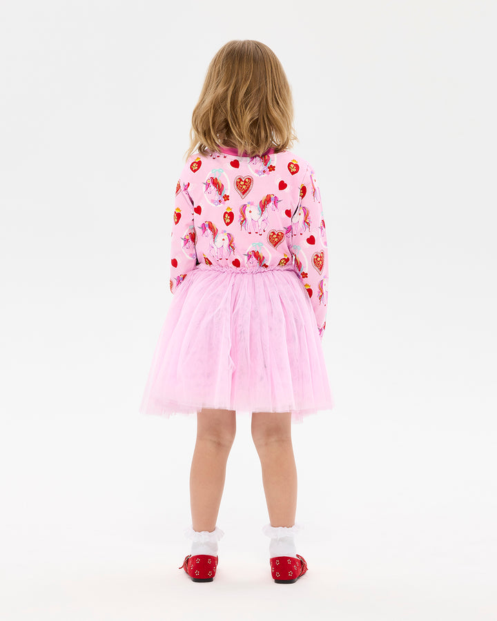 UNICORN HEARTS LONG SLEEVE DANCE DRESS