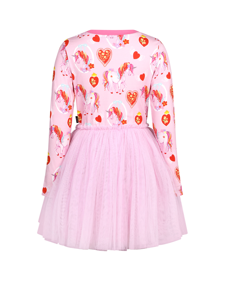 UNICORN HEARTS LONG SLEEVE DANCE DRESS