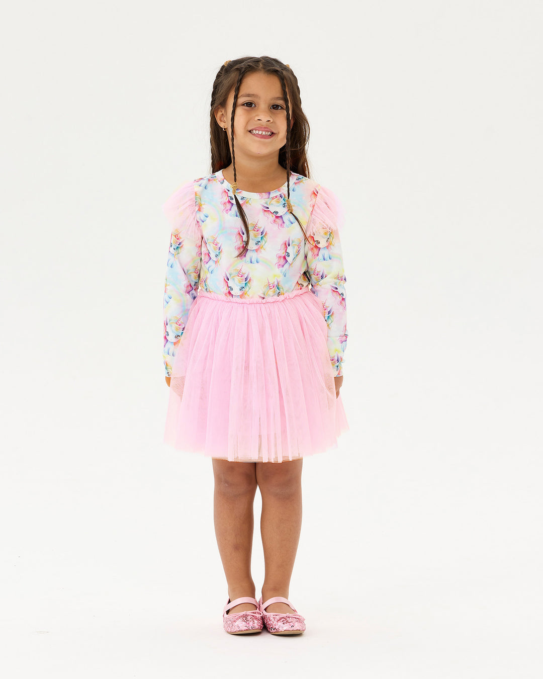 UNICORN PONY LONG SLEEVE CIRCUS FRILL DRESS | Rock Your Baby