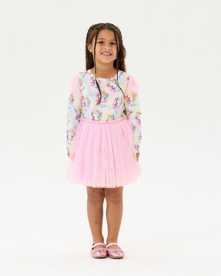 UNICORN PONY LONG SLEEVE CIRCUS FRILL DRESS | Rock Your Baby