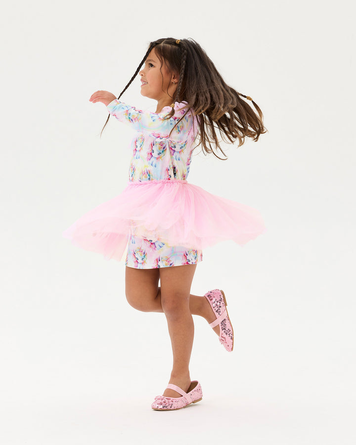 UNICORN PONY LONG SLEEVE CIRCUS FRILL DRESS