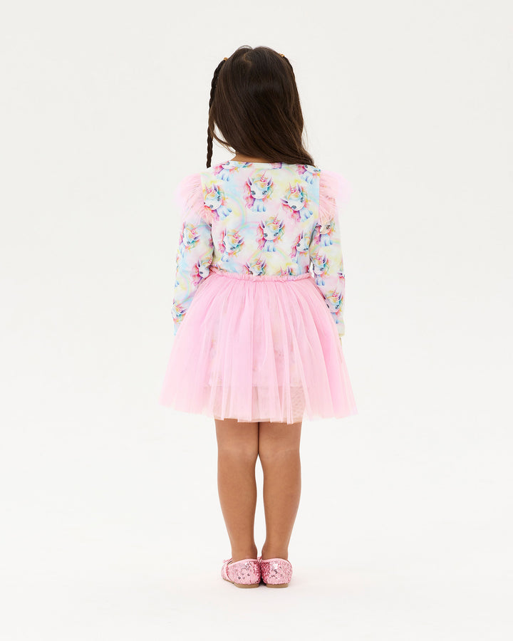 UNICORN PONY LONG SLEEVE CIRCUS FRILL DRESS