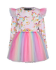 UNICORN PONY COLOUR POP LONG SLEEVE CIRCUS FRILL DRESS