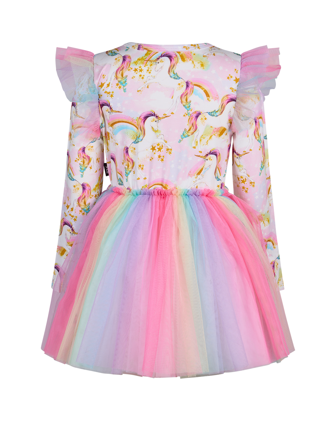 UNICORN PONY COLOUR POP LONG SLEEVE CIRCUS FRILL DRESS