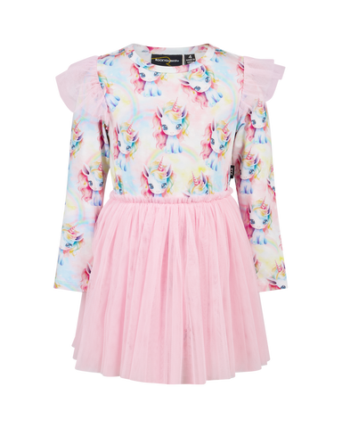 UNICORN PONY LONG SLEEVE CIRCUS FRILL DRESS