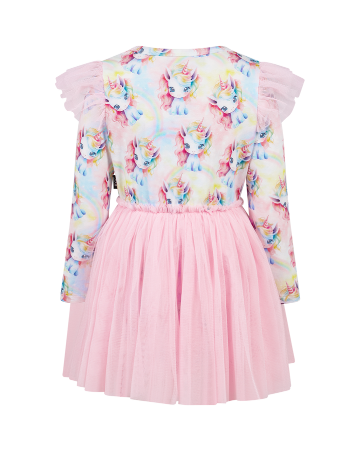 UNICORN PONY LONG SLEEVE CIRCUS FRILL DRESS