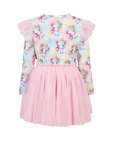 UNICORN PONY LONG SLEEVE CIRCUS FRILL DRESS