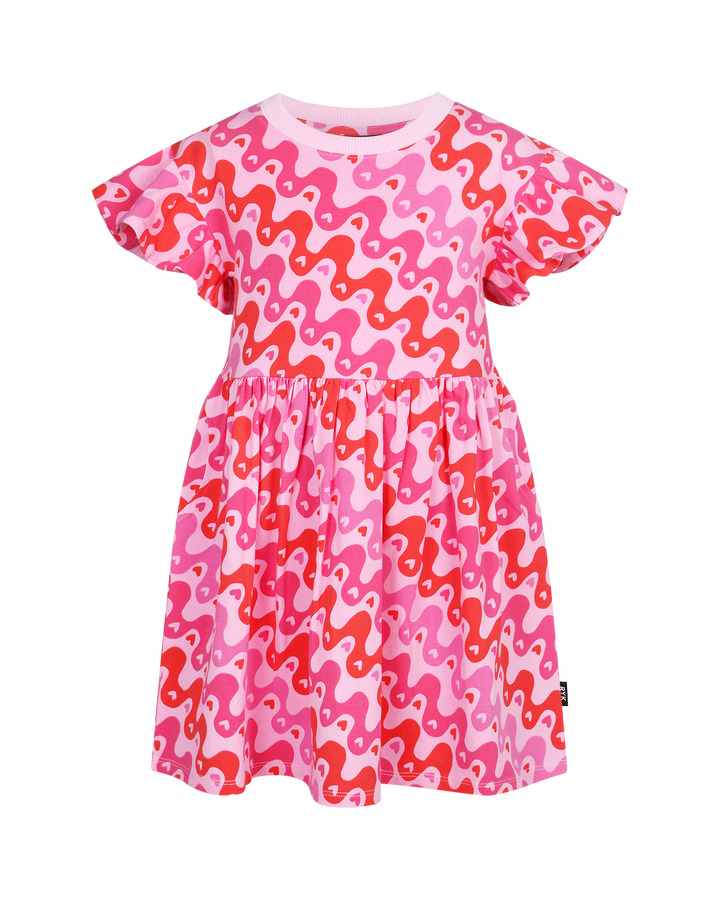 HEART BEAT FLUTTER DRESS