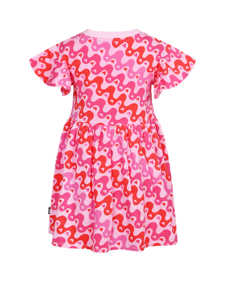 HEART BEAT FLUTTER DRESS