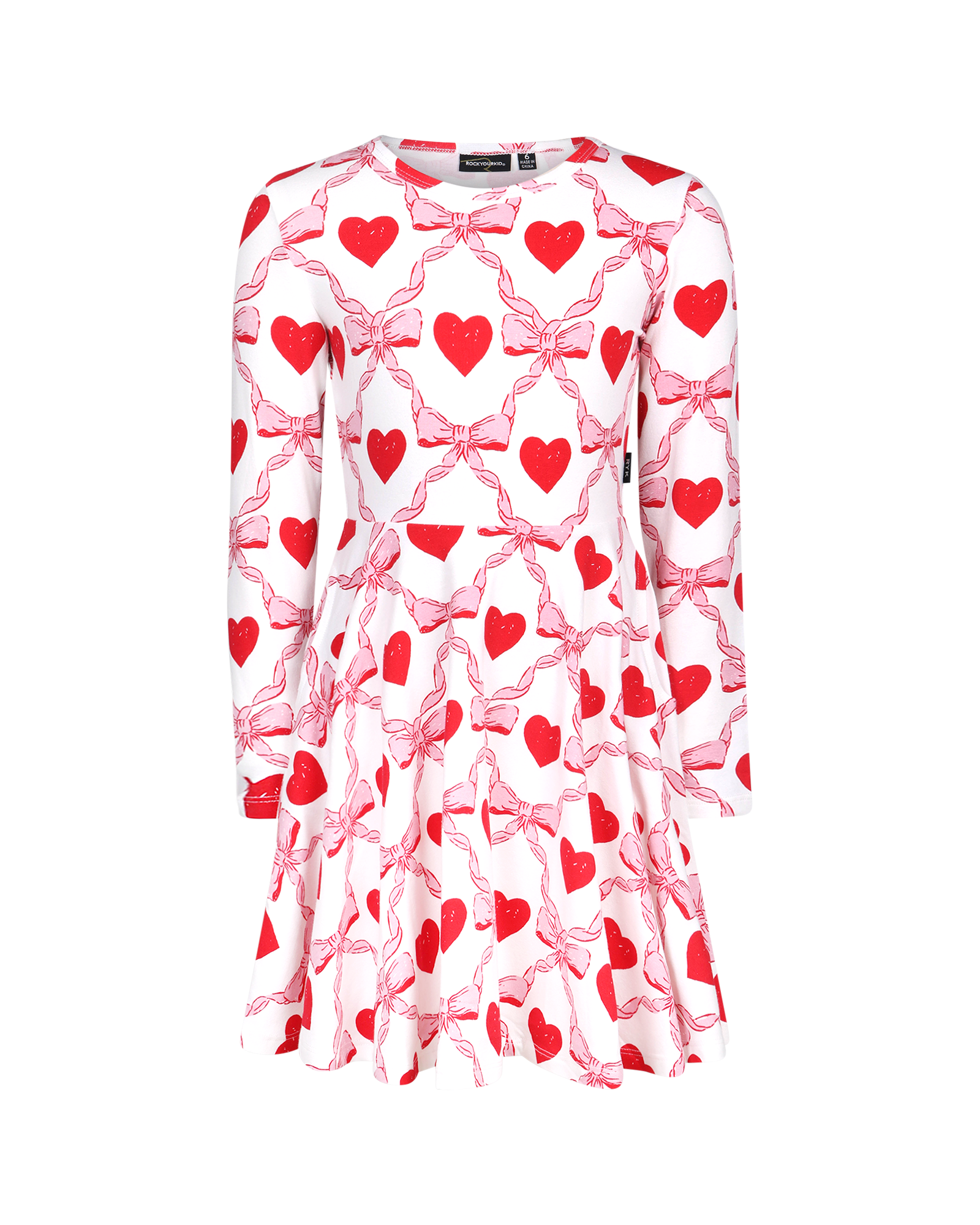 WILD AT HEART LONG SLEEVE WAISTED DRESS | Rock Your Baby